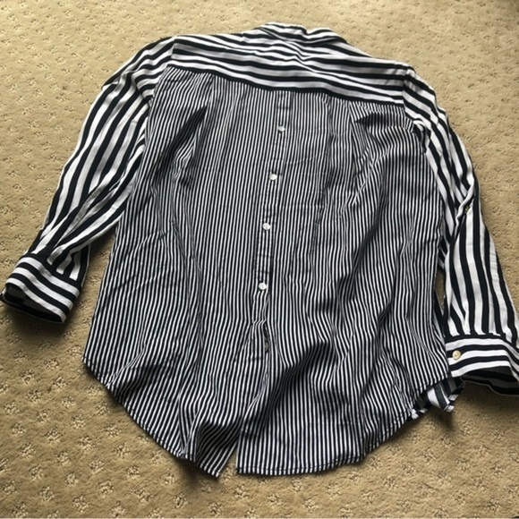 Jane and Delancey Sz S striped shirt - Picture 3 of 7